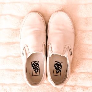 white slip on vans